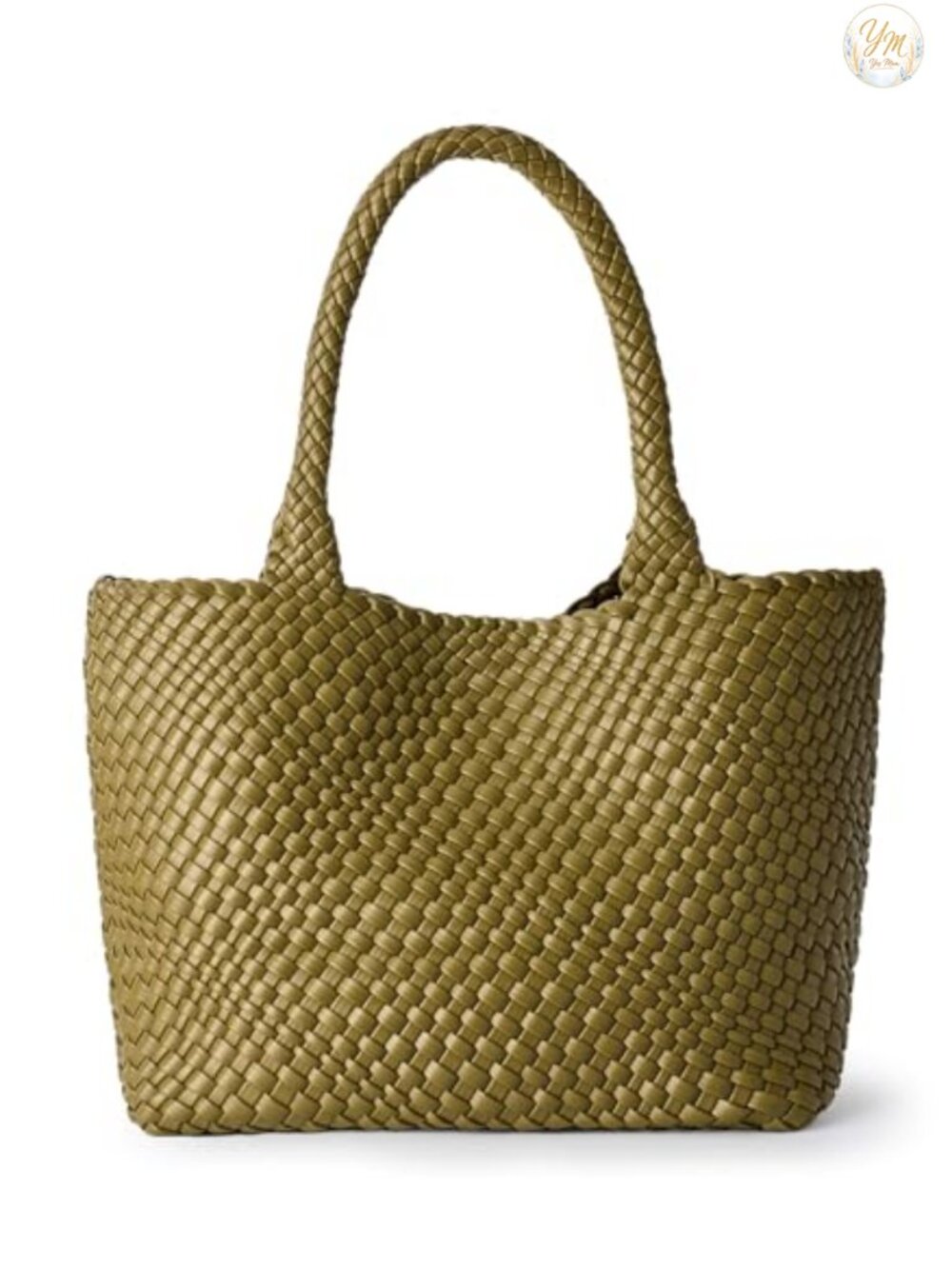 Woven Tote Bag for Women Soft Vegan Leather Large Shoulder Bag